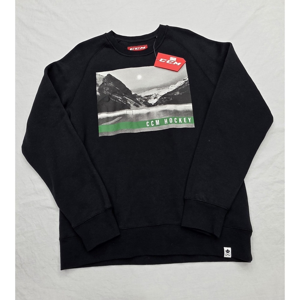 CCM‎ Crew Neck Pullover Sweater Graphic Print Size Medium NWT Original $64.99